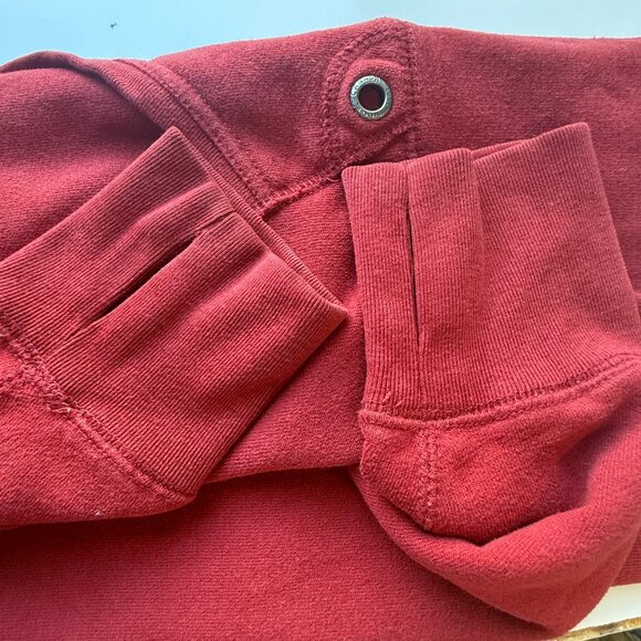 Roots Hoodie Womens L Red Cotton Zip Logo Classic Casual - Picture 4 of 14